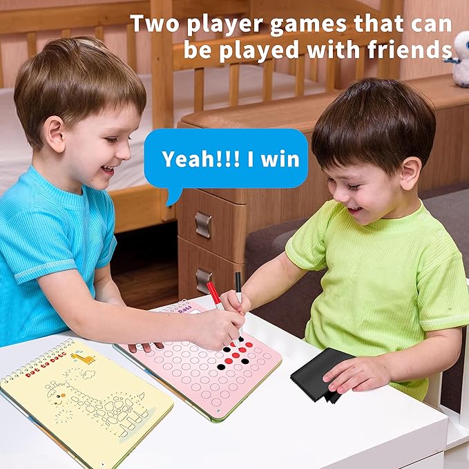 2 Pack Reusable Activity Game for Kids Ages 4-8, 8-12,Travel Games Include 56 Different Game,1-2 Players,Toy & Learning Tool for Road Trip Airplane Activity