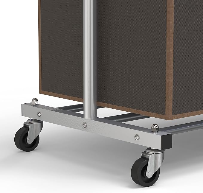 Simple Houseware 3 Bags Laundry Sorter Cart with Hanging Rod, Multi Color | Extendable Width from 30.6 to 48", Removable 3-Section Laundry Basket - Image 5