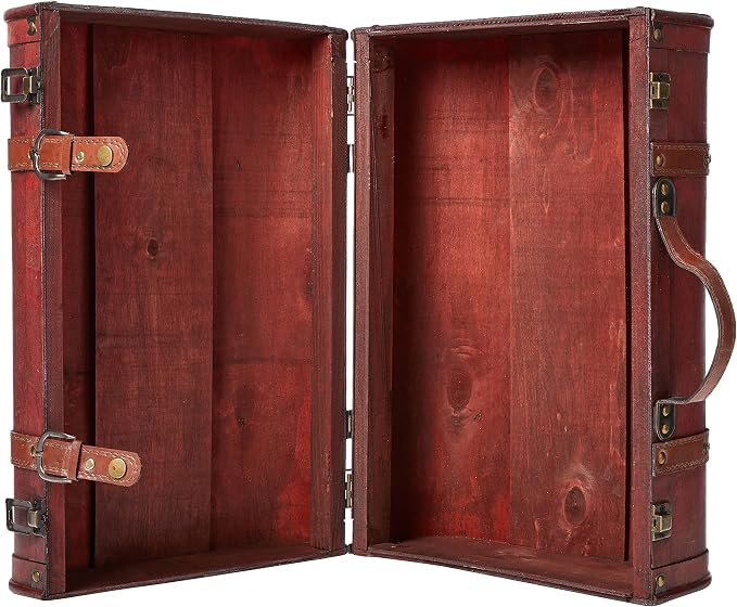 Vintiquewise(TM 3-Colored Vintage Style Luggage Suitcase/Trunk, Set of 3 - Image 4