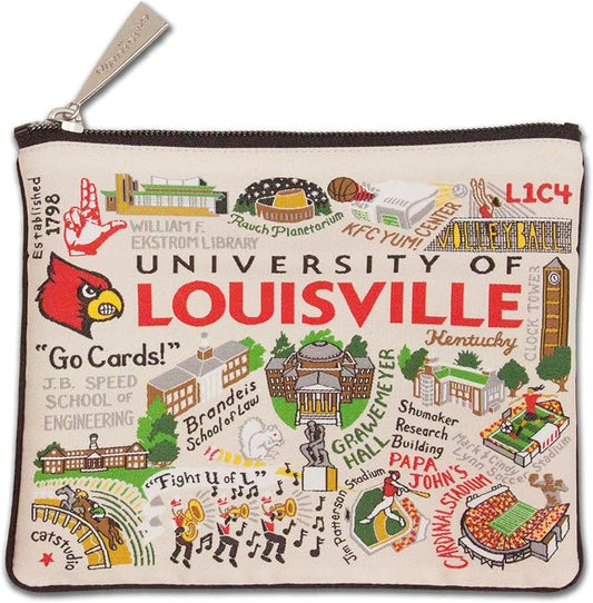 catstudio University of Louisville Collegiate Zipper Pouch Purse | Holds Your Phone, Coins, Makeup, Dog Treats, & Tech Tools by catstudio