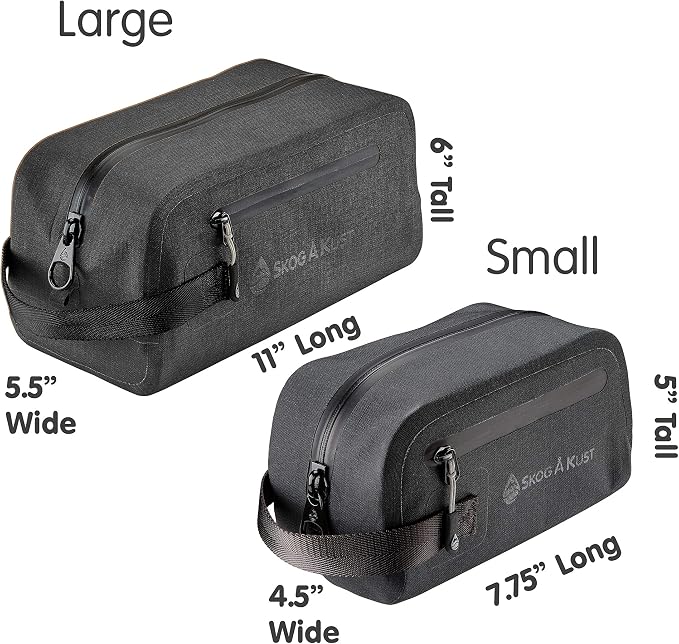 DoppSåk Waterproof & Leak-Proof Travel Toiletry Bag | Large, Black - Image 2