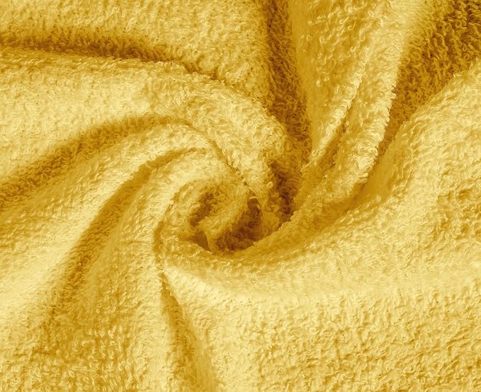 100% Cotton Washcloths 60 Pack (12x12 Inches) Soft, Highly Absorbent Washcloth, Face Towels, Wash Cloths for Face, Ring Spun, Bulk Pack (Yellow) - Image 7
