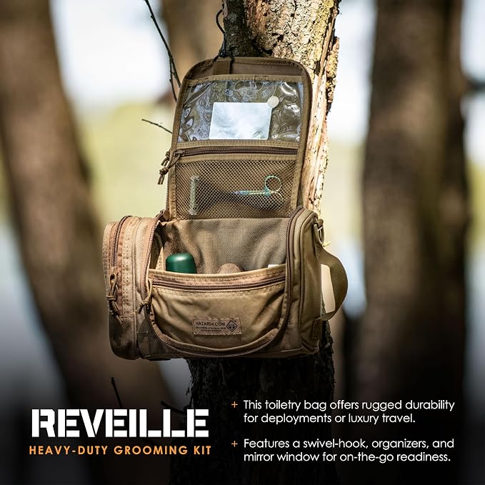 Hazard 4 Reveille Rugged Grooming Kit/Heavy-Duty Toiletry Bag, Coyote - Image 2