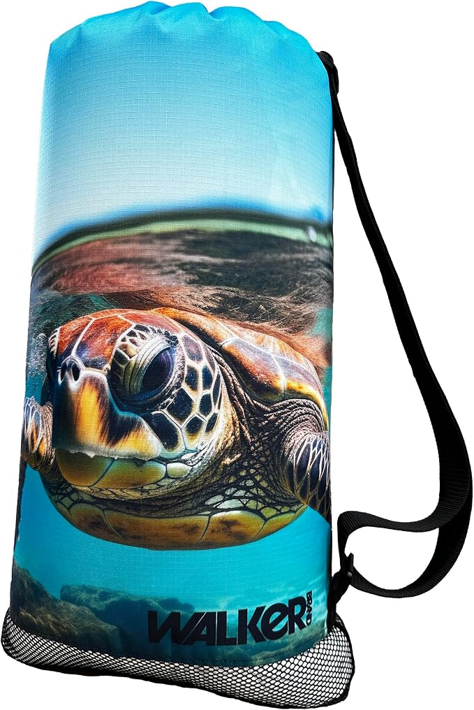 Walker Beach Mesh Net Travel Boat Bag for Snorkeling, Dive, and Swim Gear – USA Made, Turtle Splash by Unknown