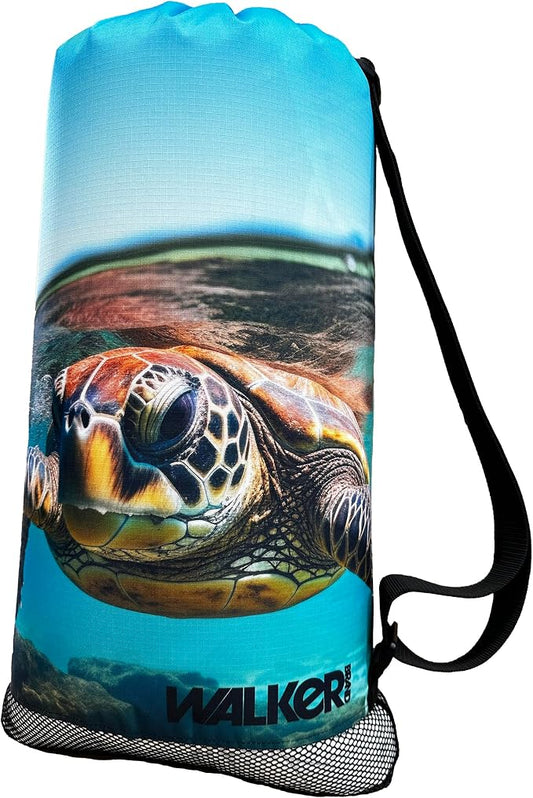 Walker Beach Mesh Net Travel Boat Bag for Snorkeling, Dive, and Swim Gear – USA Made, Turtle Splash by Unknown
