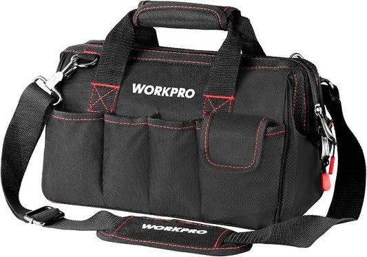 Workpro 12-inch Close Top Wide Mouth Storage Tool Bag, W081020A by WORKPRO
