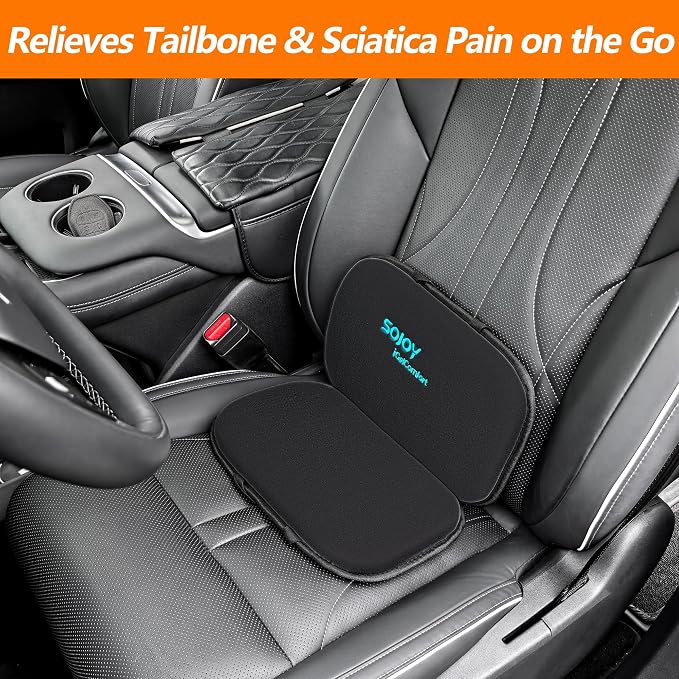 Sojoy iGelComfort 3 in 1 Foldable Gel Seat Cushion Featured with Memory Foam (A Must-Have Travel Cushion! Smart, Easy Travel Cushion) (Size: 18.5“ x 15" x 2") - Image 5