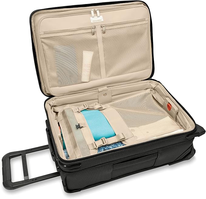 Briggs & Riley Essential 22" 2-Wheel Expandable Carry On - Luggage for Travel, Suitcases with Wheels, Softside Rolling Bag for Men & Women, Self-Repairing Zipper - Baseline Collection, Black - Image 11