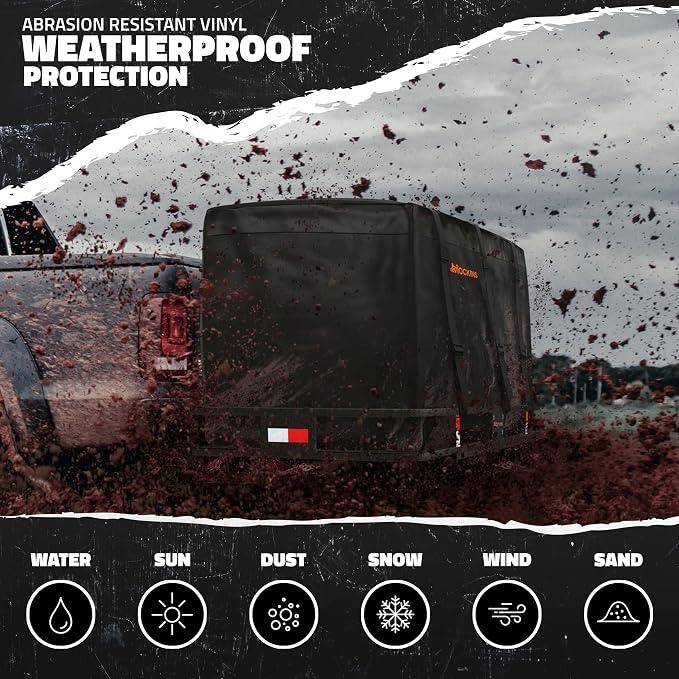 Mockins 40 CuFt XXL Trailer Hitch Cargo Carrier Bag w/Straps, Lock & Case | 70"x30"x33" Waterproof Cargo Bag for Hitch Carrier | All-Weather Abrasion-Resistant Vinyl Vehicle Soft-Shell Carriers - Image 3