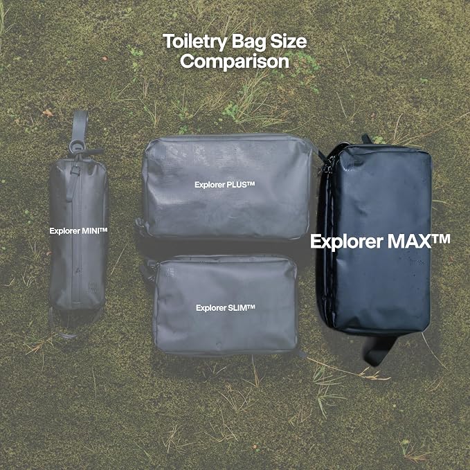Gravel Hanging Toiletry Bag for Men and Women - Comes in 3 Sizes, Water-Resistant, Durable, Compact, Dopp Kit Travel Toiletry bag (Black, Max) - Image 5