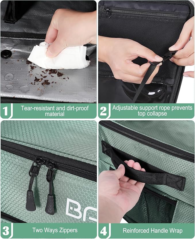 Golf Trunk Organizer, Waterproof Car Golf Locker with Separate Ventilated Compartment for 2 Pair Shoes, Golf Storage for Balls, Tees, Cap, Clothes, Gloves, Accessories, Gifts for Men, Women - Image 4