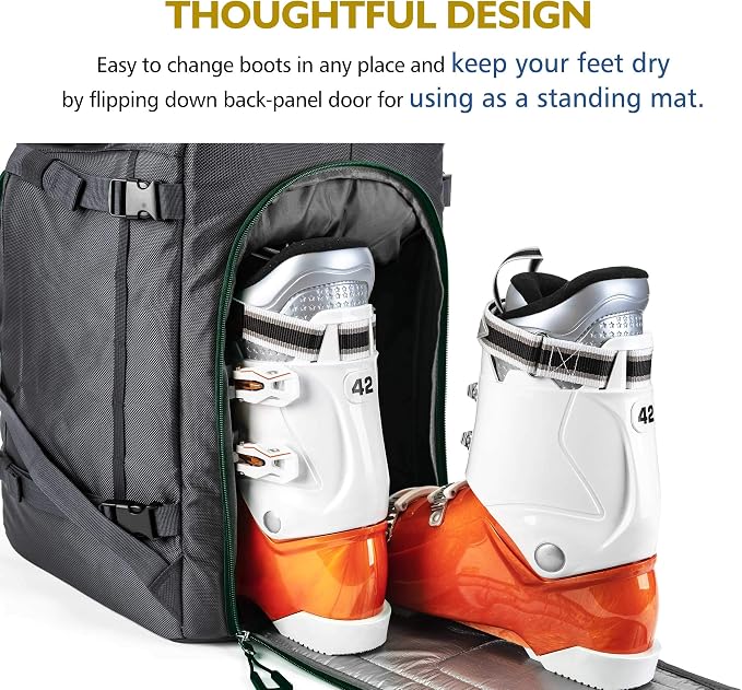 Unigear Ski Boot Bag Backpack for Helmet 50L/70L, Goggles, Gloves, Skis, Snowboard & Accessories - Image 5