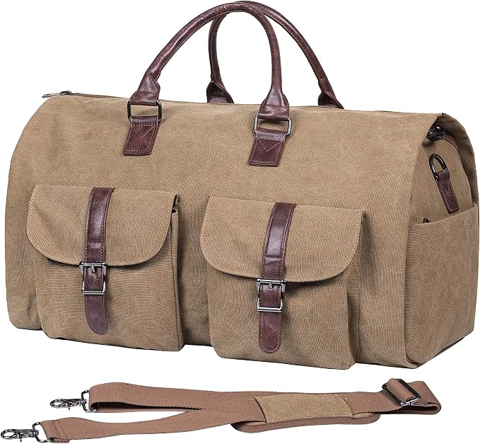 seyfocnia Convertible Travel Garment Bag,Carry on Garment Duffel Bag for Men Women - 2 in 1 Hanging Suitcase Suit Business Travel Bag by Seyfocnia