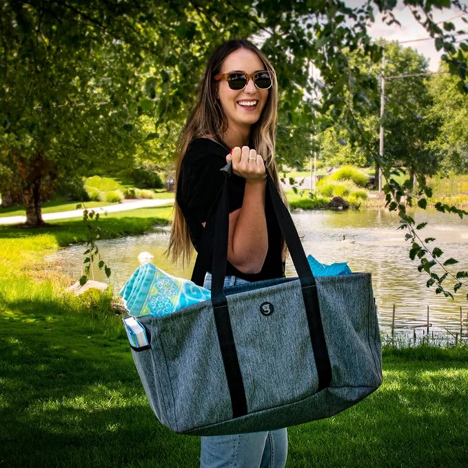 geckobrands Large Utility Tote - Durable Multipurpose Bag for Beach, Travel, Shopping & Outdoor Activities - Image 2