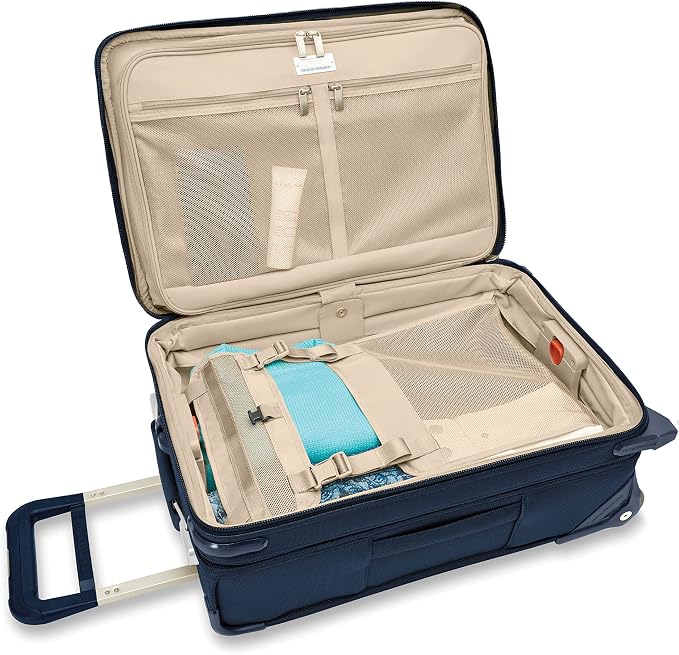Briggs & Riley Essential 22" 2-Wheel Expandable Carry On - Luggage for Travel, Suitcases with Wheels, Softside Rolling Bag for Men & Women, Self-Repairing Zipper - Baseline Collection, Navy - Image 13