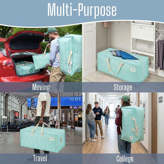 VENO 10 Pack Heavy Duty Moving Bags with Backpack Straps, Zippers & Handles, Extra Large Packing Bags for College Dorm Essentials, Moving Supplies Alternative to Cardboard Moving Boxes - Image 7