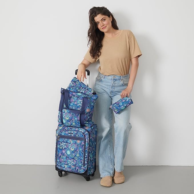 Sakroots On the Go 4 Piece Travel Bundle, Includes 21" Rolling Suitcase, Packable Large Tote, Medium & Small Pouches - Image 2