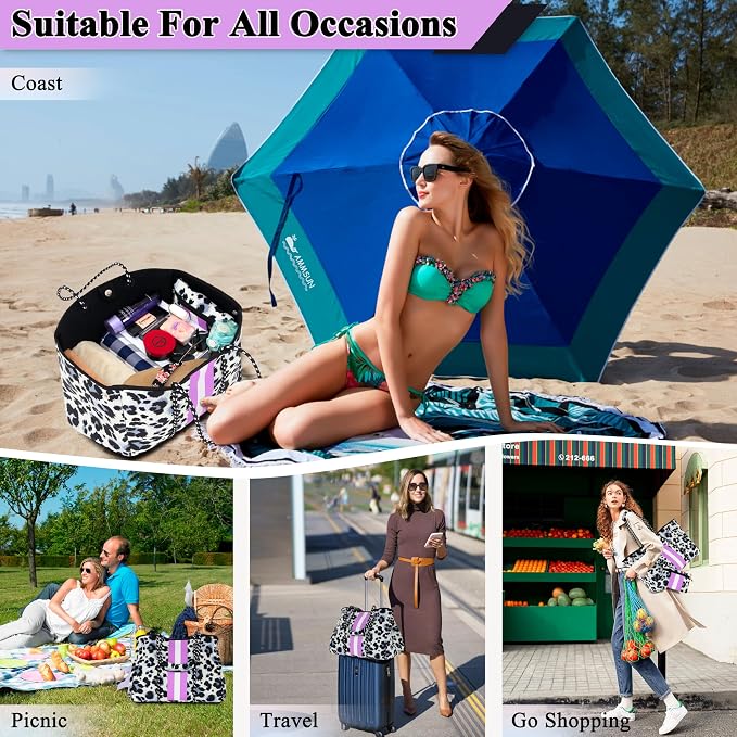QOGiR Neoprene Multipurpose Beach Bag Tote with Inner Zipper Pocket … … … … - Image 7