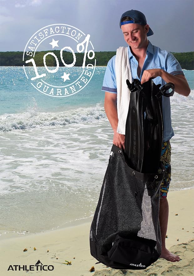 Athletico Scuba Diving Bag - XL Mesh Travel Backpack for Scuba Diving and Snorkeling Gear & Equipment - Dry Bag Holds Mask, Fins, Snorkel, and More - Image 8