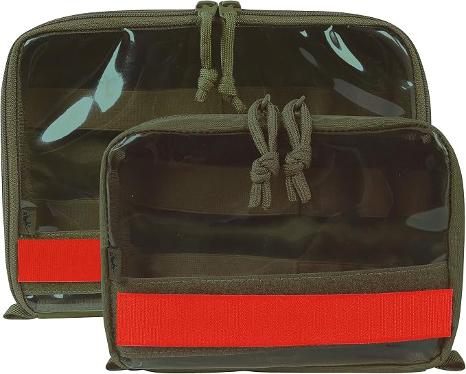 Tasmanian Tiger Medic Pouch Set Modular Transparent Storage Pouches with Hook-and-Loop Backing Organizer Kit by TasmanianTiger