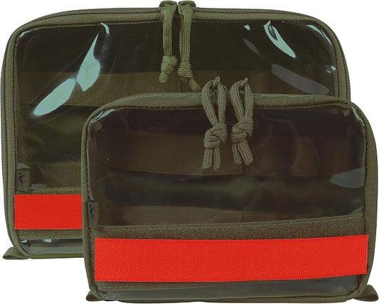 Tasmanian Tiger Medic Pouch Set Modular Transparent Storage Pouches with Hook-and-Loop Backing Organizer Kit by TasmanianTiger