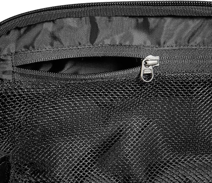 Tatonka Square Zip Pouch M (2L) – Foldable Washing Bag with 2 Zippered Mesh Pockets, No PFC/PFAS, 10 x 25 x 9 cm, Black/White, 10 x 25 x 9 cm, Hinged Wash Bag, Black/White, 10 x 25 x 9 cm, Hinged Wash Bag - Image 6