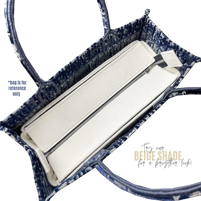 Divitize Premium Purse Organizer compatible with Book Mini/S/M/L Tote Bag Organizer — Perfect Fit, Durable Quality Felt, Full Coverage & No Bulky Effect, 24+ Shades (Geyser Blue, For Small Book Tote) - Image 4