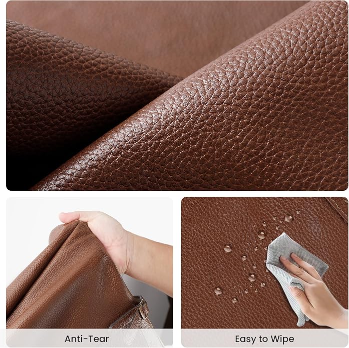 befen Vintage Genuine Leather Work Tote Bag for Women Large Tote Bag with Zipper Leather Purse and Handbags with Compartment - Image 5