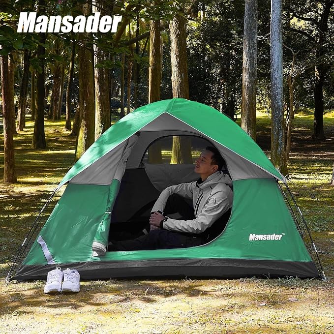 Camping Tent, Waterproof 2/3/4 Person Tents for Camping, Lightweight Easy Set Up Outdoor Hiking Tent Backpacking Tent with Carry Bag, Backpack Tent Suit for Family Beach Hiking Travel - Image 7