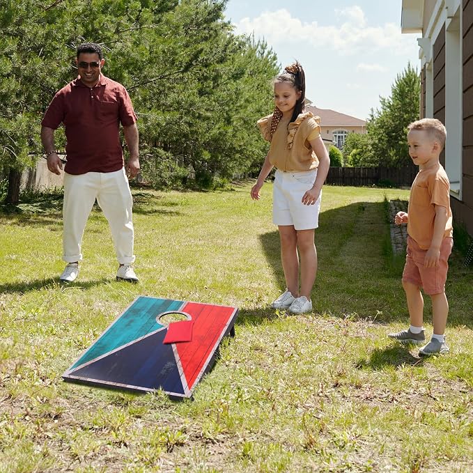 Cornhole Set 4x2 and 3X2 Regulation Size Corn Holes Sets with Carrying Bags & 8 Bean Bags Cornhole Boards Bean Toss Games for Adults Family Outdoor Beach Lawn Outside Backyard Games - Image 3