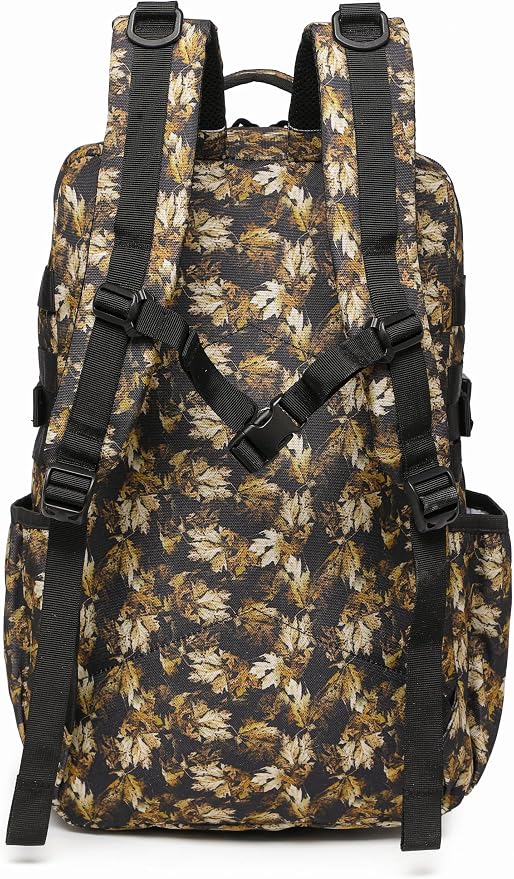 Wotony Tactical Backpack - Military waterproof backpack with multiple pockets and tactical gear for the outdoors (Yellow Maple Leaf, 35L) - Image 3