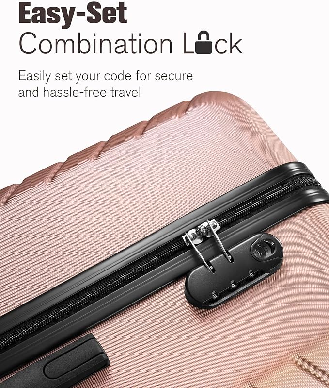 10 Piece Luggage Sets, 3 Piece Suitcase Set, 20 inch Carry on Luggage, 24 inch and 28 inch Checked Luggage with 7PC Packing Bags - Image 6