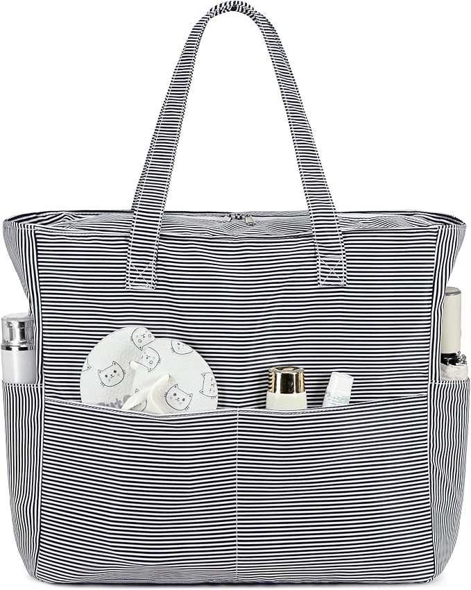 Bluboon Waterproof Beach Tote Pool Bags for Women Ladies Extra Large Carry On Bag With Wet Compartment for Weekender Travel by BLUBOON