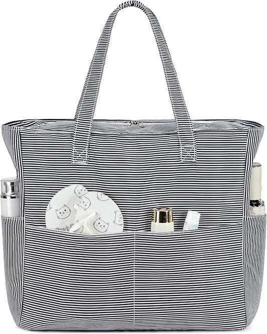 Bluboon Waterproof Beach Tote Pool Bags for Women Ladies Extra Large Carry On Bag With Wet Compartment for Weekender Travel by BLUBOON