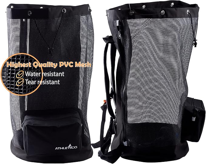 Athletico Scuba Diving Bag - XL Mesh Travel Backpack for Scuba Diving and Snorkeling Gear & Equipment - Dry Bag Holds Mask, Fins, Snorkel, and More - Image 3
