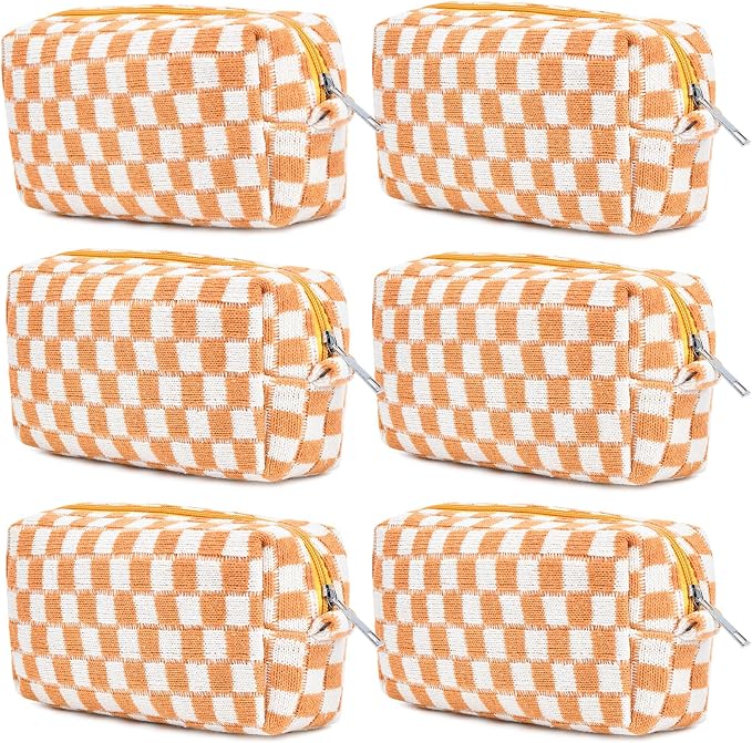 SOIDRAM Makeup Bag Preppy Cosmetic Bag Bulk Makeup Pouch Personalize Travel Toiletry Bag Organizer Cute DIY Makeup Brushes Storage Bag for Women by SOIDRAM