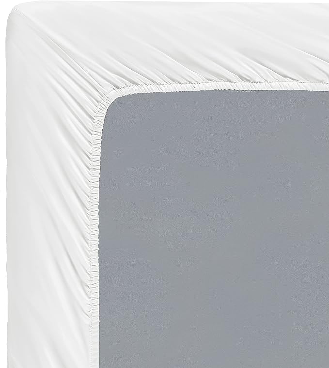 100% Supima Cotton Sheets 600 Thread Count,Bed Sheet Set King Size Sheets 4 Pieces,Soft & Silk Sateen Weave, Fits Mattress Up to 18",Deep Pocket, Breathable & Fade Resistant(White,King) - Image 6