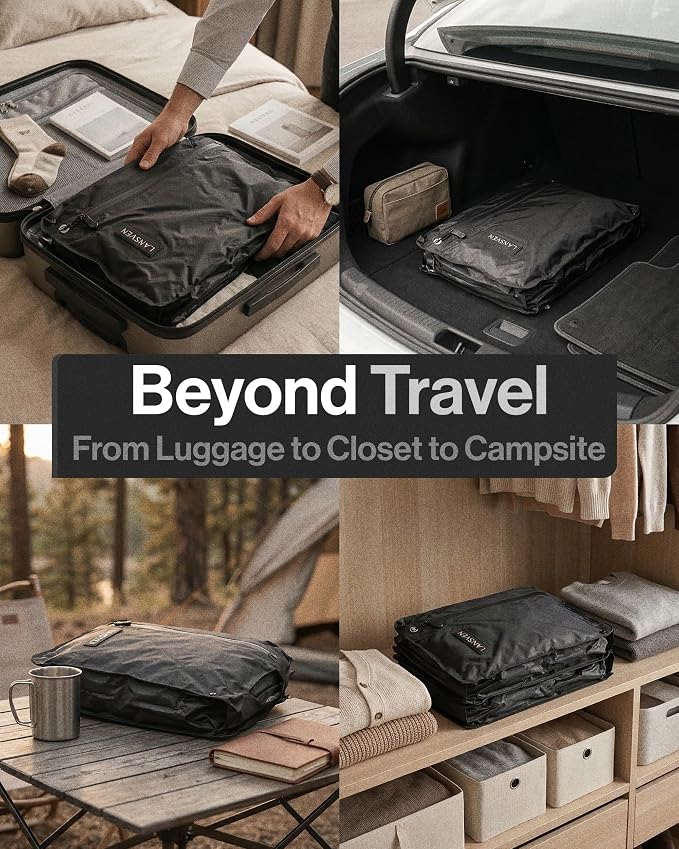 2packbag - vacuum travel bags with pump - Reusable Nylon Compression Bags + Rechargeable Pump - Save 60% Space - for Carry-On & Suitcase - Image 6
