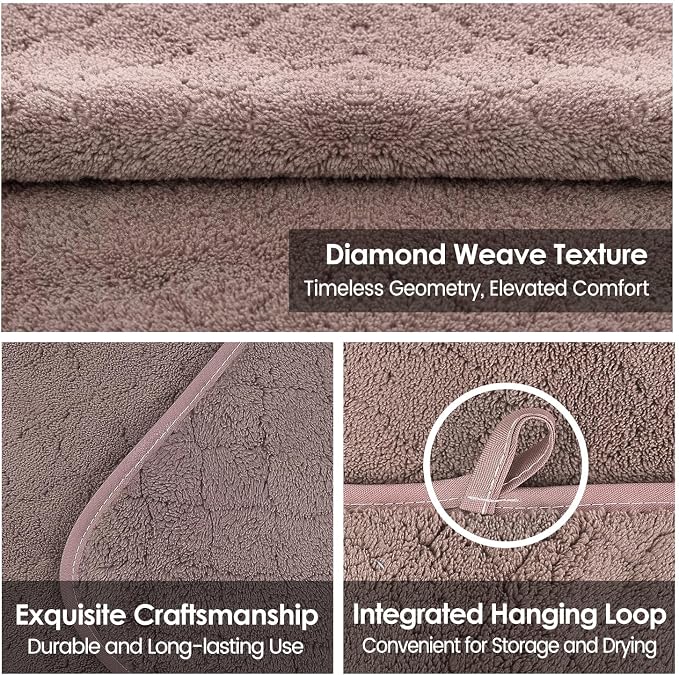 JML Microfiber Bath Towels, Oversized, Ultra Soft, Super Absorbent and Fast Drying, No Fading Large Bathroom Towel Set for Sport, Travel, Fitness (Coral Fleece - Chocolate, 30 in x 60 in) - Image 4