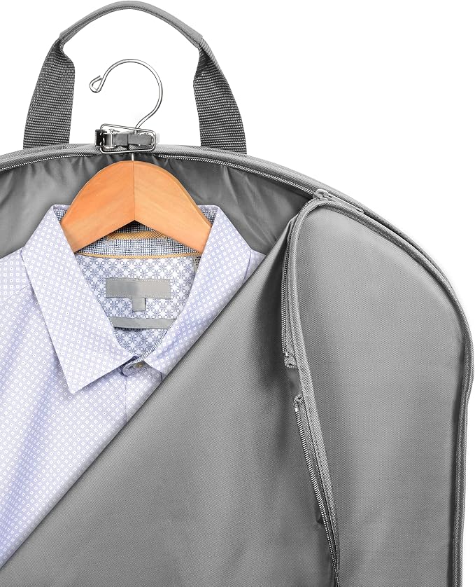 WallyBags 45” Deluxe Extra Capacity Travel Garment Bag with two pockets - Image 3