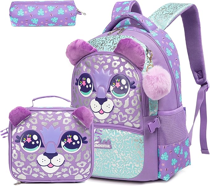 Kids Backpacks for Girls School Bag with Lunch Box School Backpack for Girls Set Cute Bookbag for Kindergarten by MYHSBYO