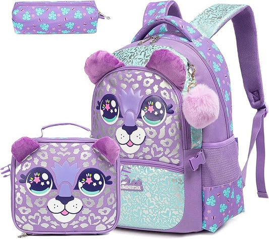 Kids Backpacks for Girls School Bag with Lunch Box School Backpack for Girls Set Cute Bookbag for Kindergarten by MYHSBYO