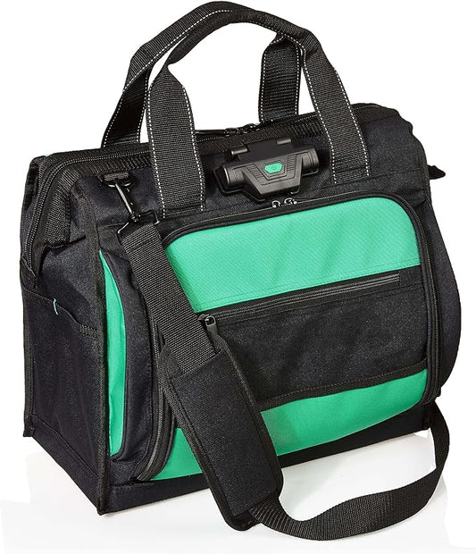 Amazon Basics Tool Sling Bag with Adjustable Padded Shoulder Strap, Sturdy Organized Storage, 40 Pockets, Black by AmazonBasics