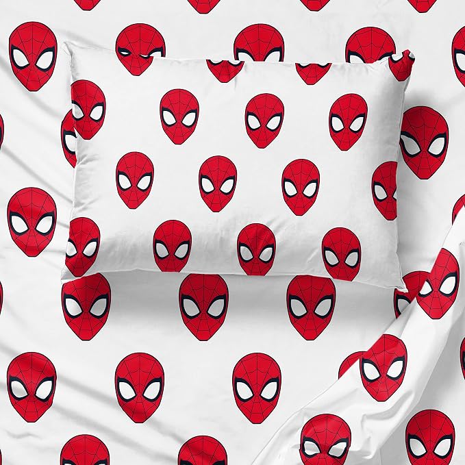 Jay Franco Marvel Spiderman Kids Twin Sheet Set 3 Piece Deep Pocket Bed Sheets, Super Soft Microfiber, Fade Resistant, Machine Washable - Officially Licensed Superhero Bedding for Boys, Red - Image 4
