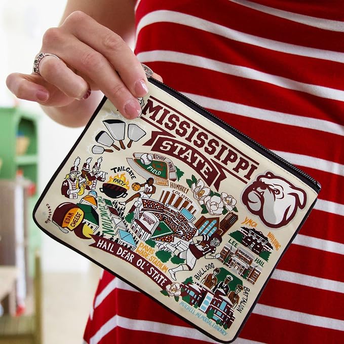 catstudio Mississippi State University Collegiate Zipper Pouch Purse | Holds Your Phone, Coins, Makeup, Dog Treats, & Tech Tools - Image 3