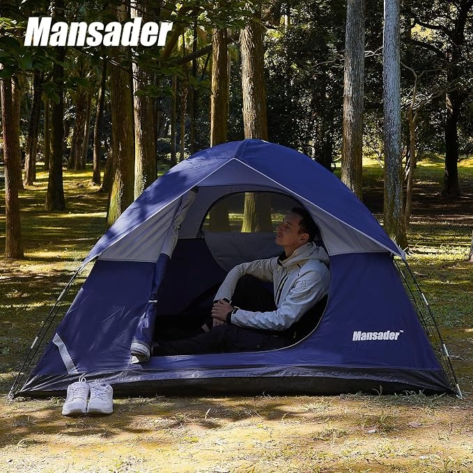 Camping Tent, Waterproof 2/3/4 Person Tents for Camping, Lightweight Easy Set Up Outdoor Hiking Tent Backpacking Tent with Carry Bag, Backpack Tent Suit for Family Beach Hiking Travel - Image 7