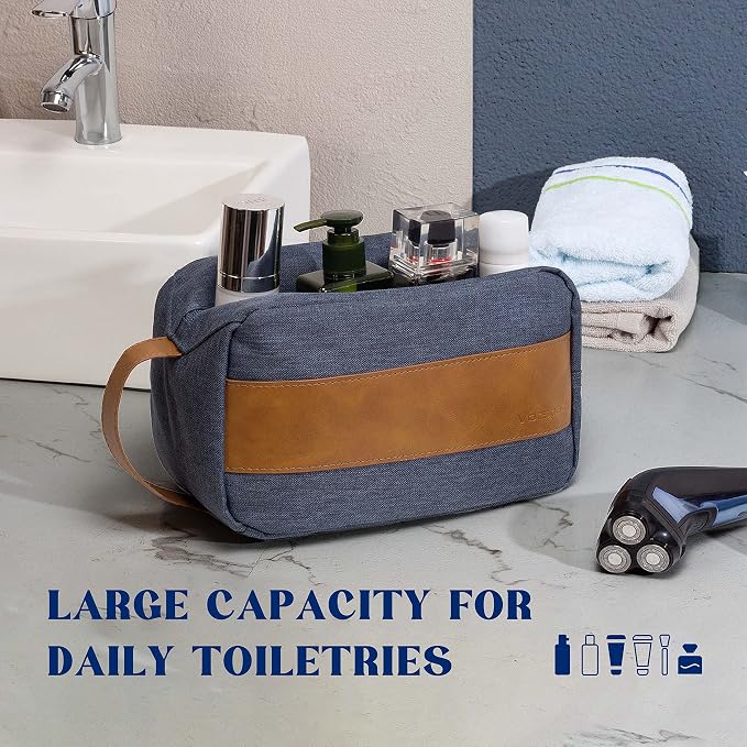 Vorspack Toiletry Bag for Men - Water Resistant Travel Bag for Toiletries, Lightweight Hygiene Bag for Bathroom, Travel Essentials, Gifts - Blue (Pack of 2) - Image 6