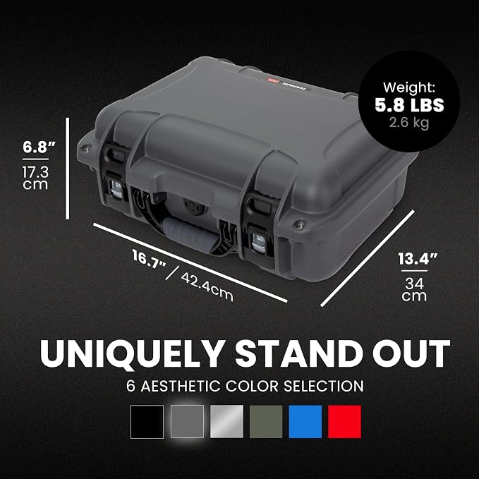 NANUK 920 Pro Photo Kit – Waterproof Travel Camera Hard Case with Padded Dividers & Lid Organizer, 16.7” x 13.4” x 6.8”, Dustproof & Impact-Resistant, Airline Carry-On Approved – Graphite - Image 5