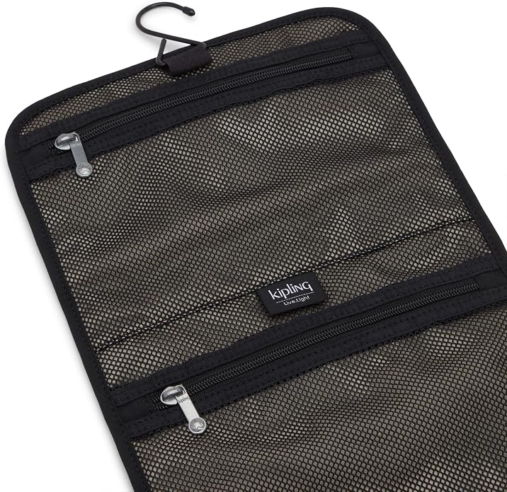 Kipling Womens Women's Meadow Metallic Toiletry Bag, Organize Accessories, Clip Closure, Nylon Hanging Hook Pouch - Image 5