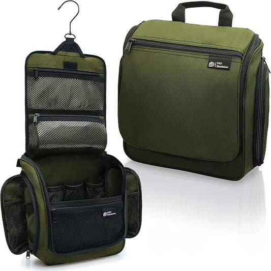 D&D Wanderlust D&D Hanging Travel Toiletry Bag for Men and Women – Cosmetics, Makeup and Toiletries Organizer Kit with 10 Compartments by DDDDWanderlust